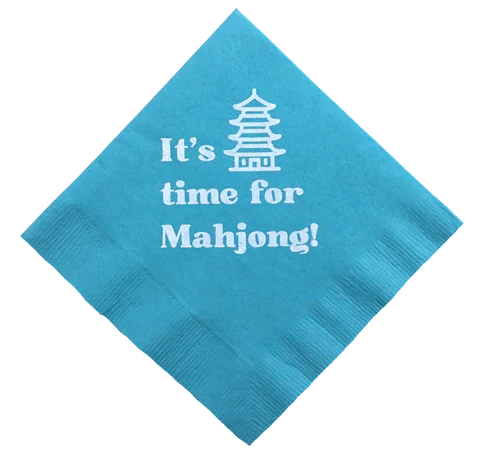 Mahjong Beverage Cocktail Napkins